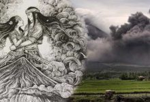 遊客在拍活火山時拍到「男女相擁」的雲層畫面！原來背後竟有個淒美的愛情故事！-頭條楓林網