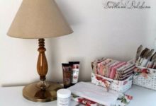 一步一步把老土檯燈變身成田園清新布藝檯燈教程-頭條楓林網