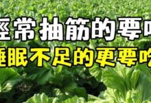 經常抽筋的要多吃，睡眠不足的更要多吃！ 這個菜養腎護肺解毒消腫，很多人不愛吃！-頭條楓林網