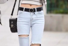 絕美女生緊身破洞牛仔褲, 婀娜的身姿, 氣質優雅迷人-頭條楓林網