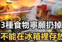 這3種食物寧願扔掉，也不能在冰箱裡存放！ 看看你家冰箱裡有沒有！-頭條楓林網