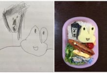 一位日本爸爸把女兒畫的畫做成了便當，帶上學同學都嫉妒！-頭條楓林網