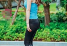 小姐姐弔帶上衣上圍波濤洶湧，玲瓏剔透的緊身褲顯出朦朧的線條-頭條楓林網